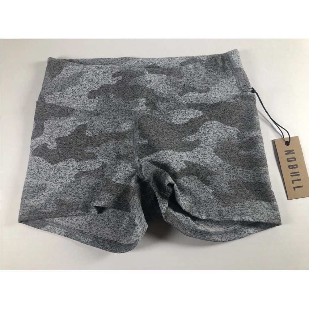 NOBULL Gray Camouflage Athletic Bike Shorts